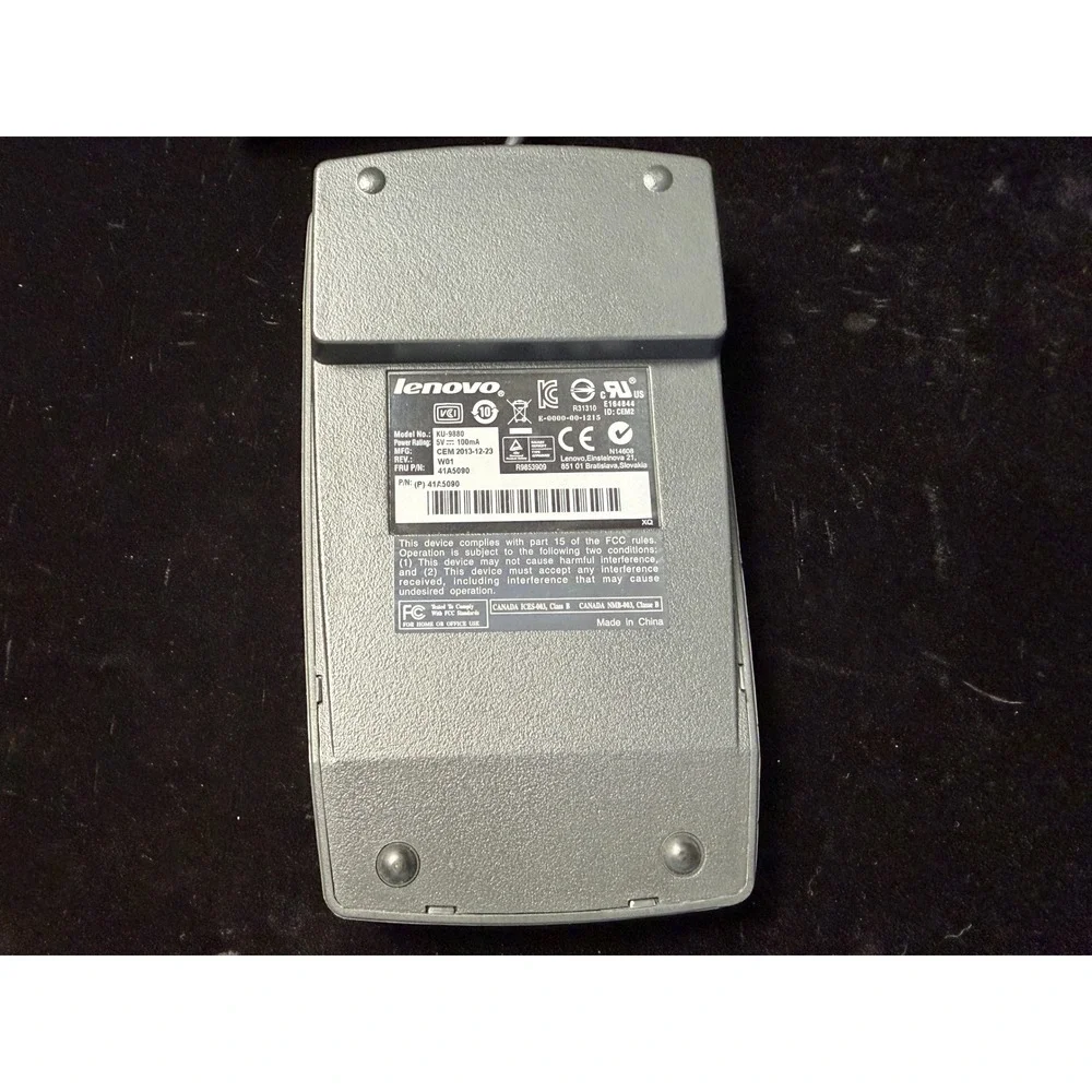 Lenovo USB Numeric Keypad: KU-9880, Wired, External Number Pad, Gray 41A5090